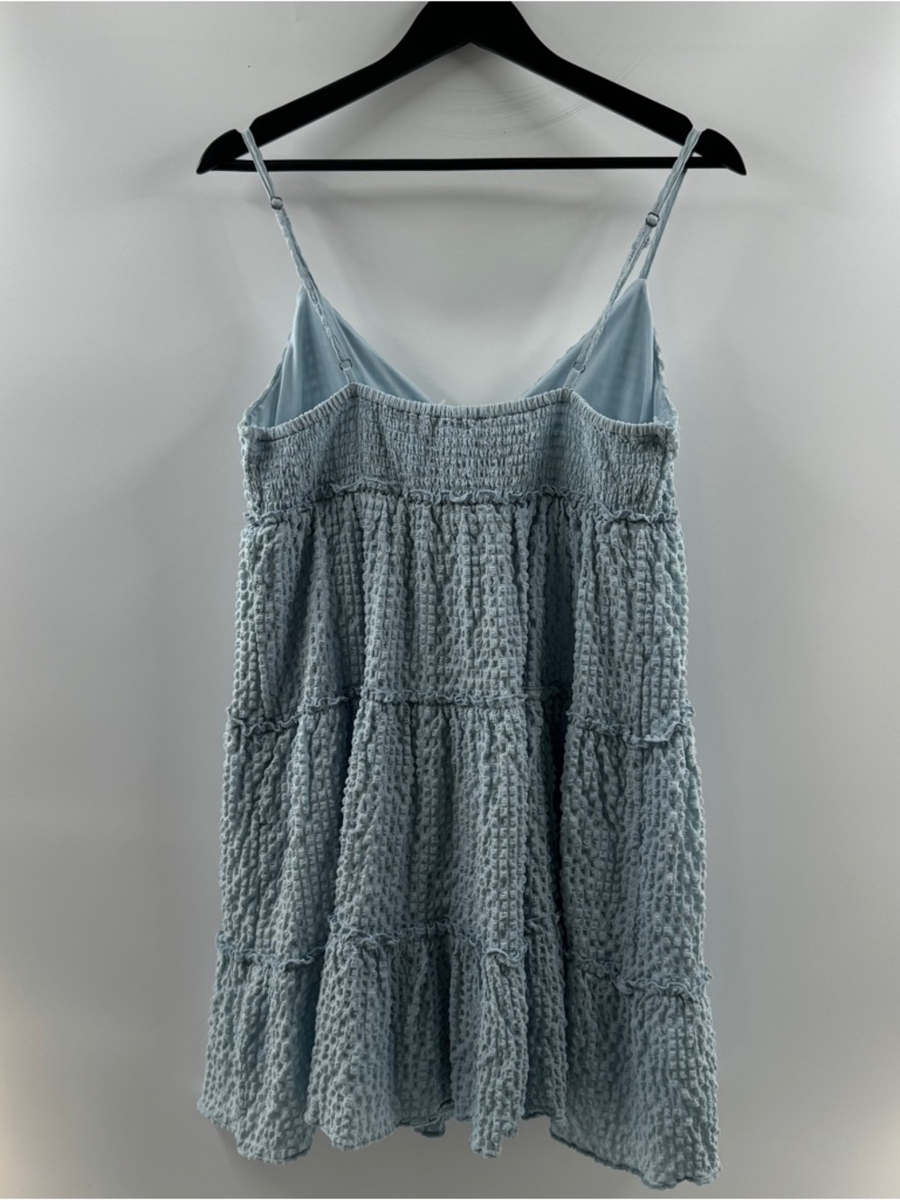 Aeropostale Light Blue Tiered Mini Dress – Women’s Large - Picture 5 of 7